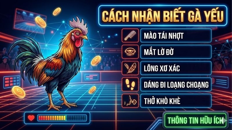 Cách nhận biết gà yếu: Dấu hiệu nhận diện chiến kê bỏ chạy 2 cach-nhan-biet-ga-yeu